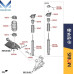 mobis rear shock absorbers for kia k9 k900 2018-21